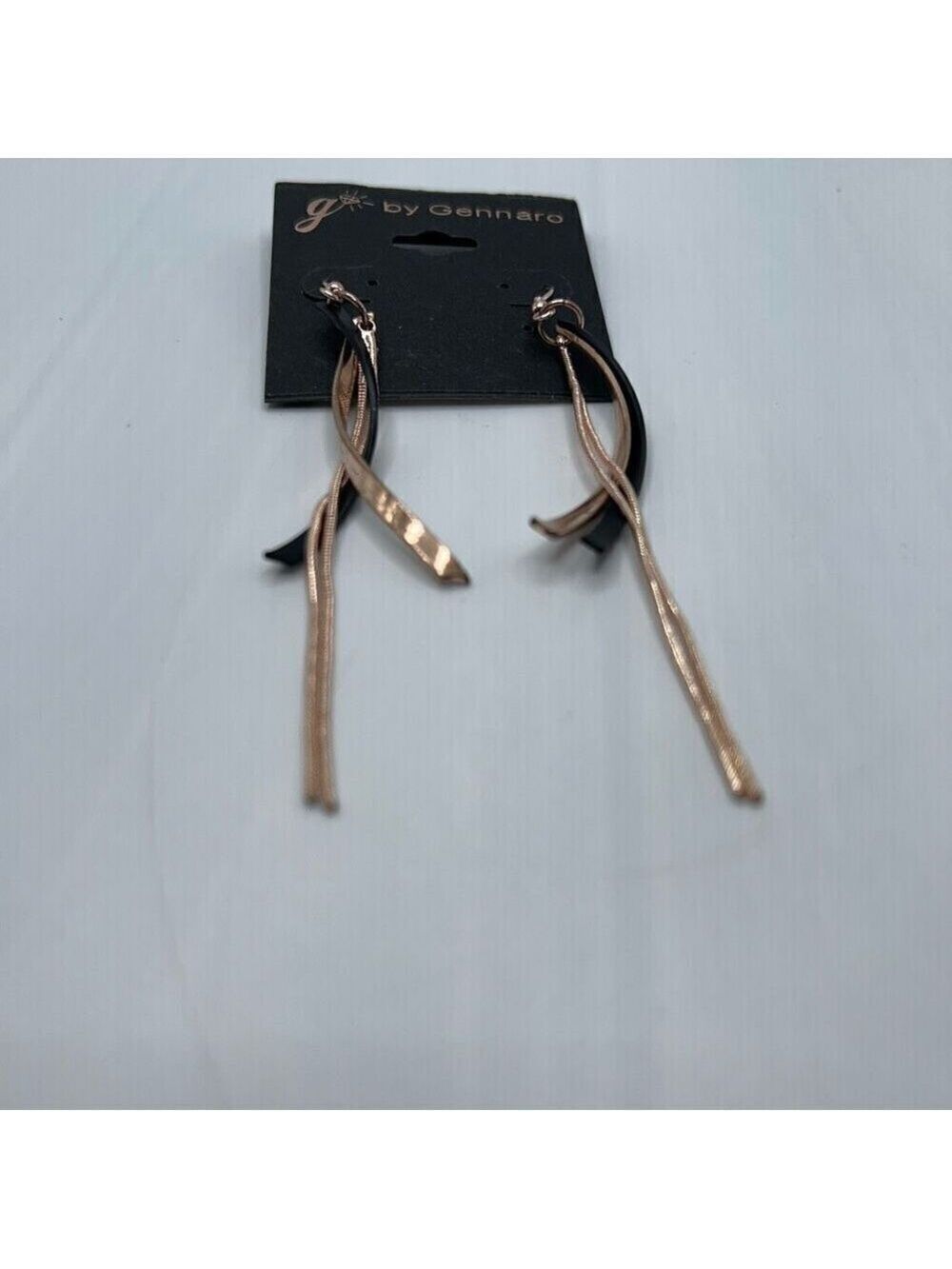 Gold Black Statement G by Gennaro Earrings